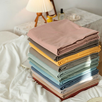 高密纯棉磨毛被套单件加厚纯色单人1.5米 双人200x230全棉被罩