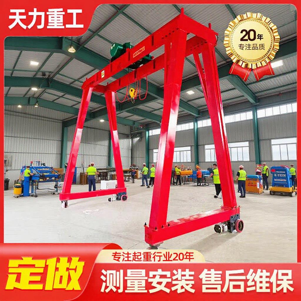 1吨电动龙门架无轨道运行室内外工业车间搬运2吨简易龙门架起重机