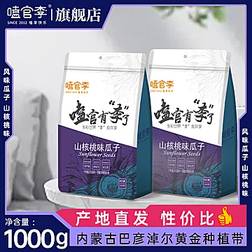 嗑官李山核桃味瓜子500g×2袋休闲零食