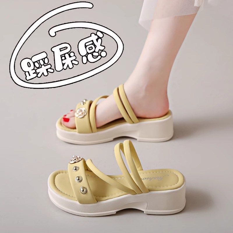 高级感凉鞋女夏季外穿2025新款配裙子仙女风厚底沙滩女士时装鞋子,女鞋,罗马凉鞋,淘宝优惠券,粉丝福利购,淘宝优惠卷