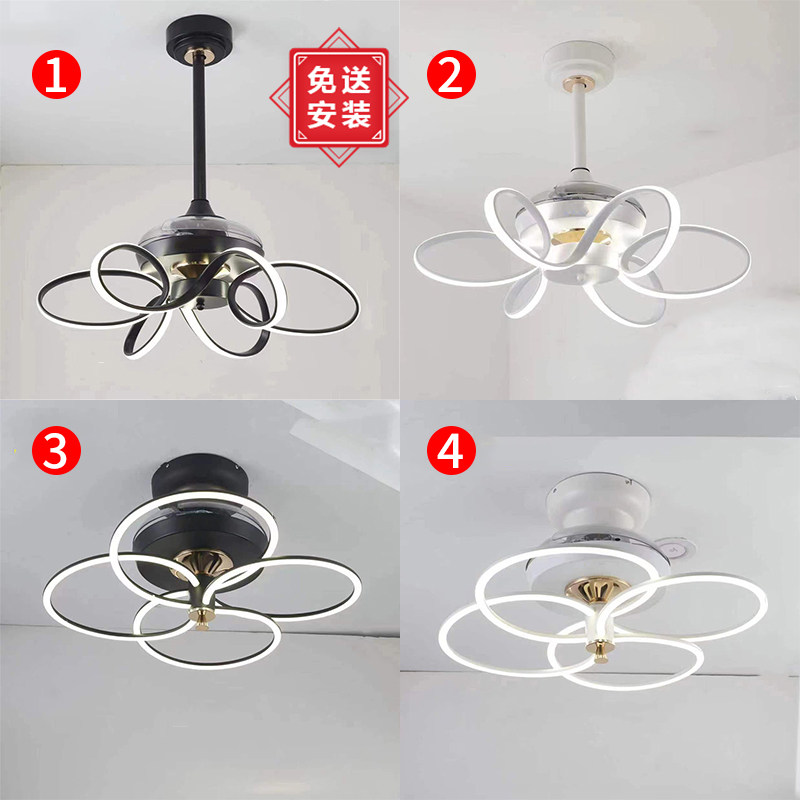 隐形风扇灯家用客厅餐厅现代简约卧室2023新款智能语音吸顶吊扇灯,家装灯饰光源,风扇灯,淘宝优惠券,粉丝福利购,淘宝优惠卷