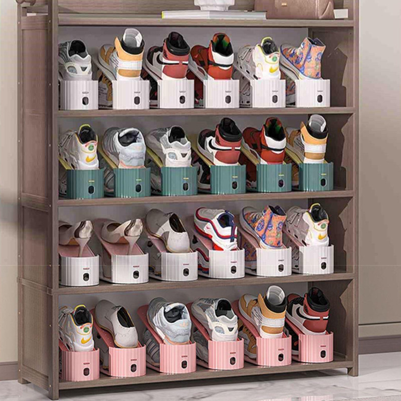 可调节鞋架双层鞋托架一体式鞋子分层架鞋柜收纳神器省空间叠放架,收纳整理,鞋子收纳架,淘宝优惠券,粉丝福利购,淘宝优惠卷