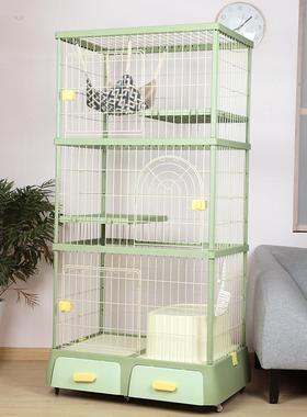 创逸猫笼子猫砂盆全封闭猫厕一体猫笼家用猫窝超大空间别墅屋