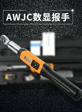 安测AWJC数显扭力扳手拧紧松开螺母可换头棘轮头双向拨片扭力扳手