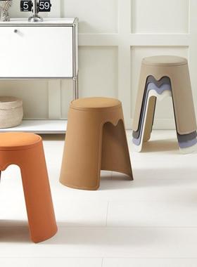 北欧塑料加厚大人凳子家用方凳吃饭凳胶凳商用凳椅子高凳板凳登孑