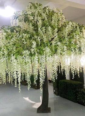 仿真豆花树人造花树假树婚庆景观园林绿景绿化仿真树可定制