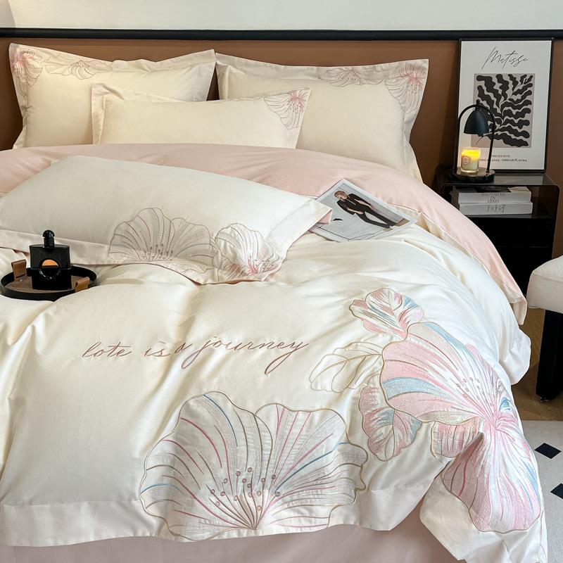 秋冬A类100支长绒棉磨毛四件套加厚保暖纯棉床单被套全棉床上用品