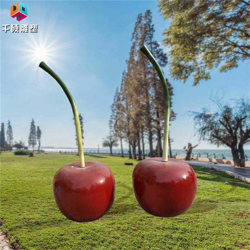 玻璃钢水果雕塑仿真樱桃造型道具户外商场美陈广场园林景观摆件,纺织面料/辅料/配套,纺织机械配件,淘宝优惠券,粉丝福利购,淘宝优惠卷