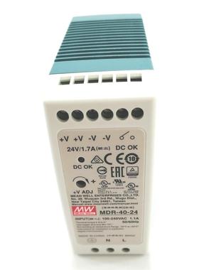 现货明纬MDR-40导轨式40W开关电源5V12V24V48V小体积塑料外壳