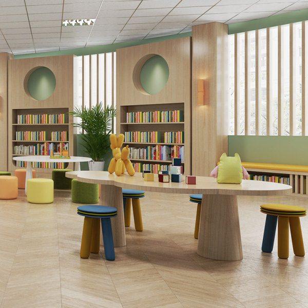 早教中心儿童玩乐区桌椅组合售楼处弧形手工桌培训机构学习椅定制,商业/办公家具,学前班桌椅,淘宝优惠券,粉丝福利购,淘宝优惠卷