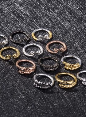 潮男复古紧箍咒戒指西游齐天大圣孙悟空男女情侣金箍棒指环包邮环