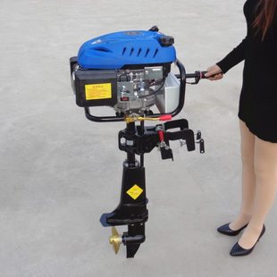 汽油动力挂浆机螺旋桨渔船马镇江四冲程船挂机易启动汽油船尾机