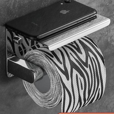 免打孔置物纸巾架304不锈钢卷纸架浴室卫生间手机置物架厕所收纳