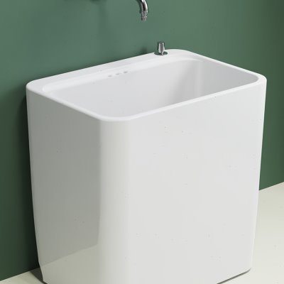 新户外加高大号洗拖把池阳台卫生间陶瓷拖布池地盆家用水池墩布槽