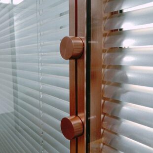 创业园公室玻璃隔断墙玫瑰金双玻百叶隔断铝合金钢化玻璃