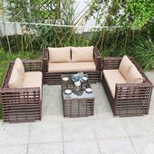 创意藤编家具户外花园庭院粗藤沙发室外酒店客厅阳光房售楼处沙发