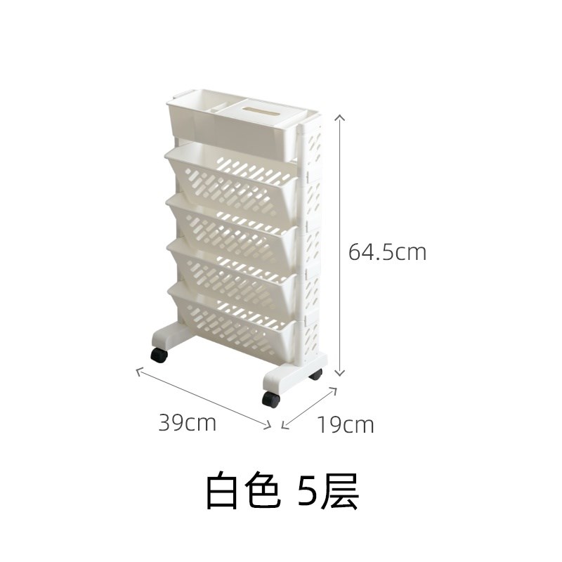收纳架书架落地置物架小推车轮边阅读桌H学生可移动多层书桌带简