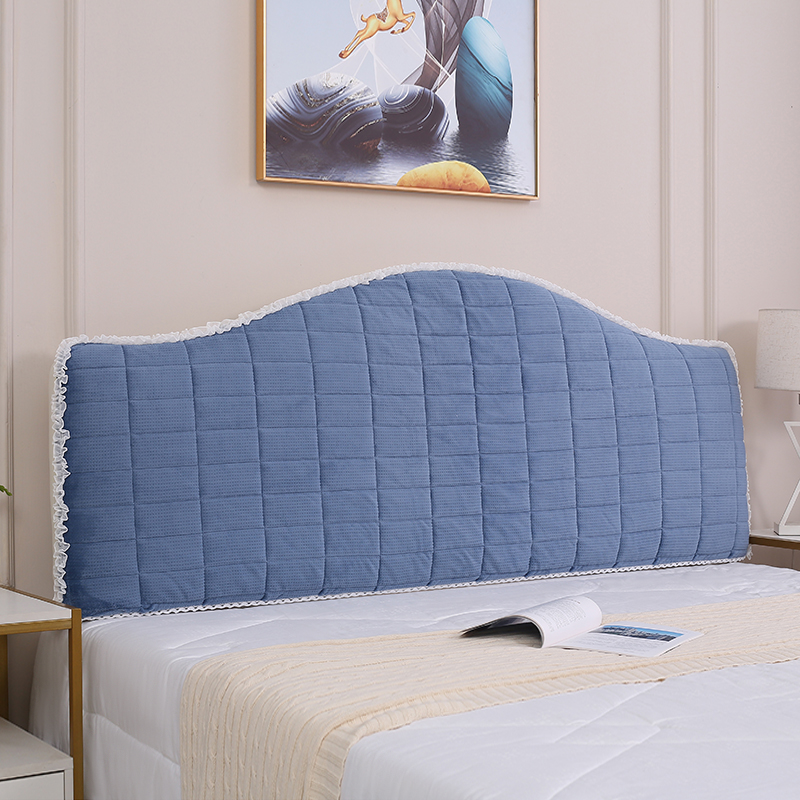 定制欧式b加厚床头罩不规则异形圆弧形布艺皮床头靠背罩防尘罩新