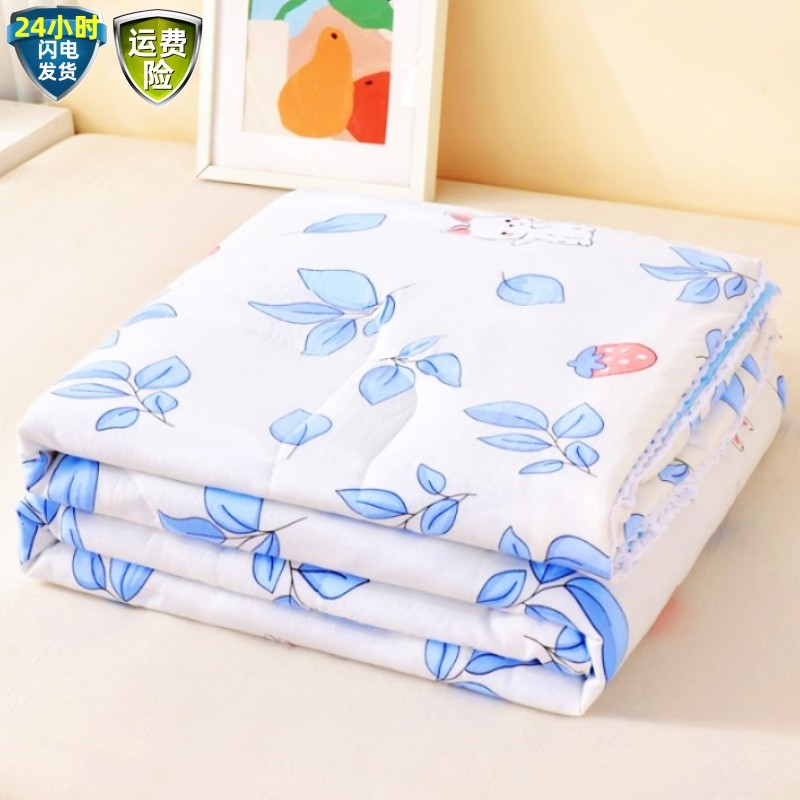 水洗棉印花夏被薄款1.5m1x.8米可水洗机洗夏凉被学生宿舍单双人被