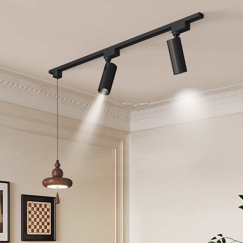 【严选】中古吊灯可移动轨道z中古风现代简约饭厅餐桌升降悬停灯