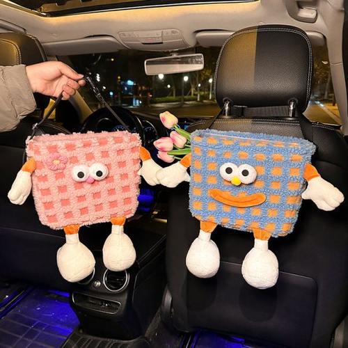 车载垃圾桶挂式车内垃圾袋汽车雨伞收纳置物桶可爱怪兽车用好物女