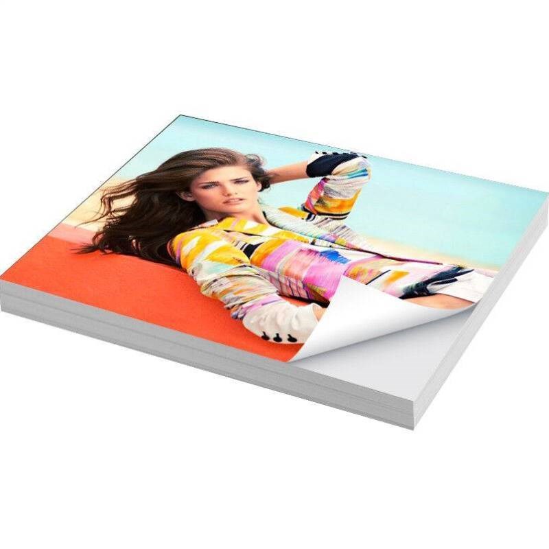 不干胶打印纸a4背胶相纸光x面哑面标签纸A5背胶相纸100张