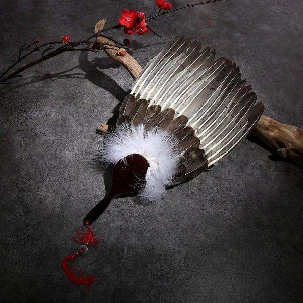 古风羽毛扇子诸葛亮同款鹅毛扇夏季便携蒲扇手工芭蕉扇中国风