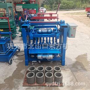 35水泥制砖机制作圆罐8个多功能空心砌块成型机电动打砖380V电