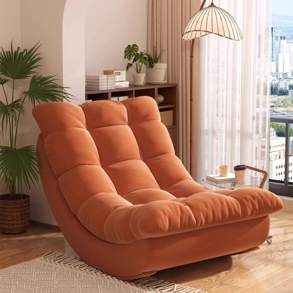 月亮摇摇躺椅网红客厅阳台沙发椅家用休闲单人午睡摇椅成人家居椅