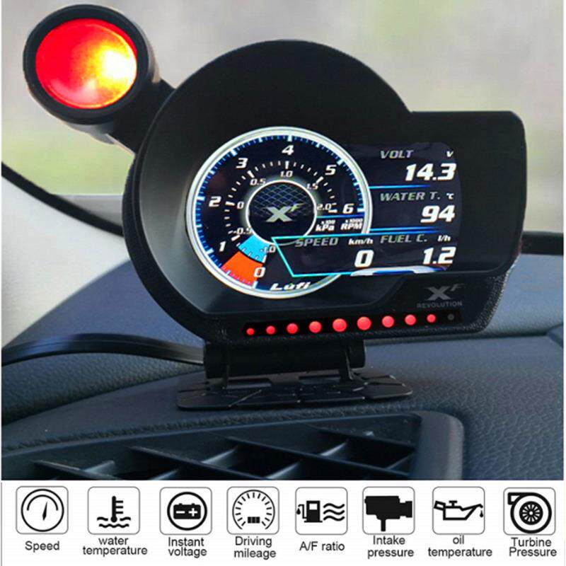 LUFI XF OBD2 汽车数字涡轮增压油压油温转速电压真空表赛车仪表