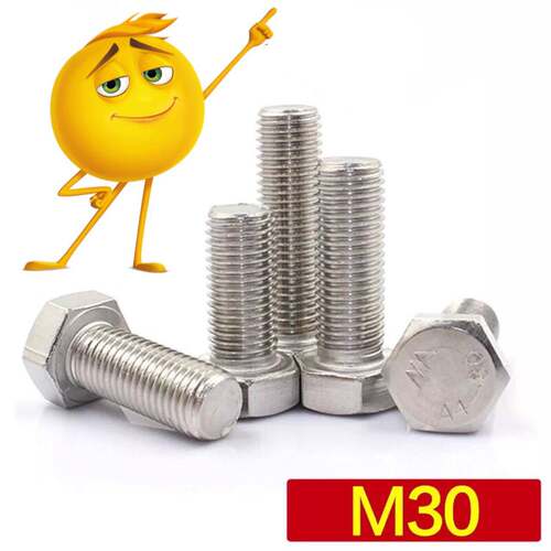m30系列 不锈钢304din933外六角螺丝 国标GB30大头外六角螺丝