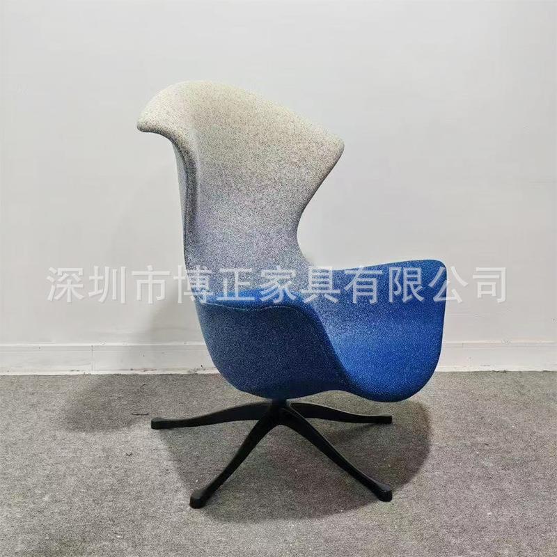 意式轻奢书房沙发椅鸡蛋椅子单人懒人客厅休闲椅现代简约莲花椅