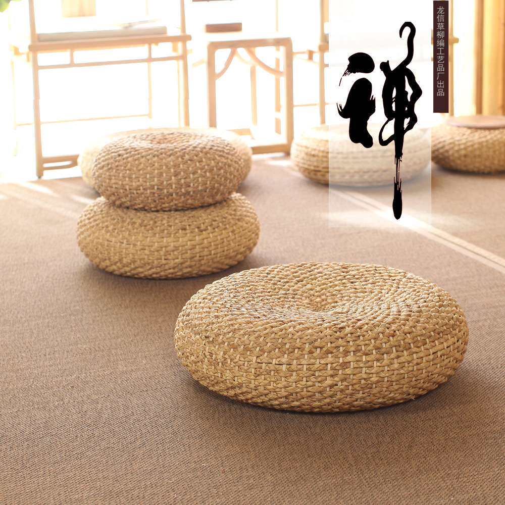 草编蒲团榻榻米坐凳坐墩飘窗家用装饰坐垫加工各种规格草编垫子