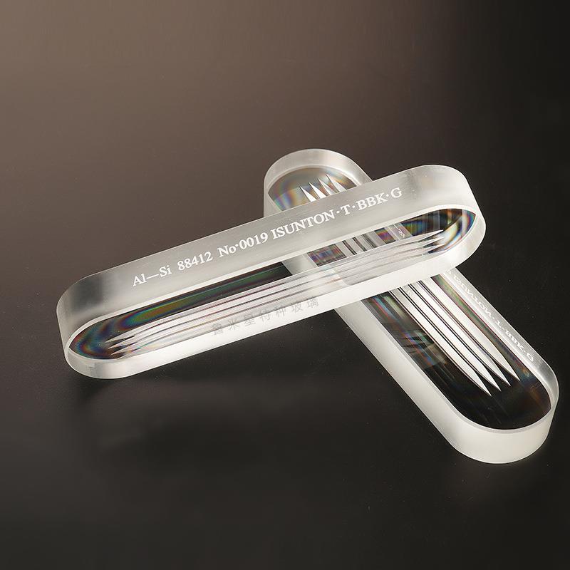 多沟槽高压液位计玻璃JC/T891反射式高压水位计玻璃长条液面计板