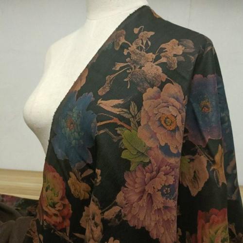 110宽40姆米软垂绢丝真丝香云纱高档定制面料桑蚕丝布料真丝莨绸