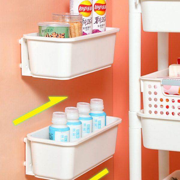 4159.侧壁滑轨挂篮橱柜/浴室柜内侧面挂壁式收纳筐夹缝挂壁储物盒,收纳整理,壁式收纳盒,淘宝优惠券,粉丝福利购,淘宝优惠卷