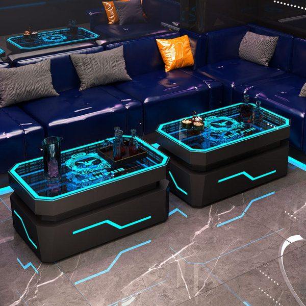 深渊镜KTV茶几发光酒吧豪华会所不锈钢商务包间网红清吧专用桌子,商业/办公家具,酒吧桌,淘宝优惠券,粉丝福利购,淘宝优惠卷