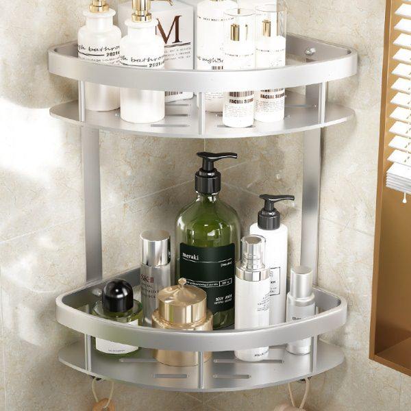 卫生间置物架浴室三角储物洗手间壁挂式厕所洗澡间收纳免打孔免钉