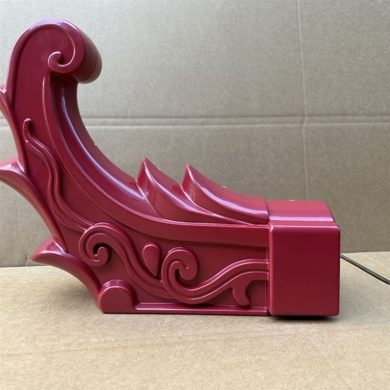 树脂瓦高脊屋顶翘角脊q瓦龙头方形翘角造型龙头仿古瓦翘角树脂翘