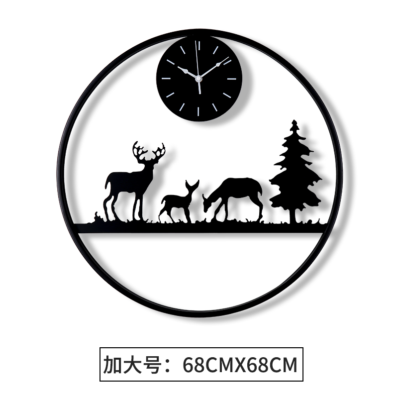 龙猫挂钟客e厅个性创意时尚钟表挂墙现代简约艺术装饰挂表家用时