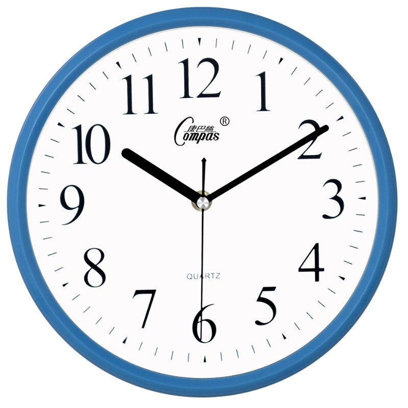 康巴丝墙上挂表客厅家用卧室静音钟表现代简约创意挂钟.大气石英