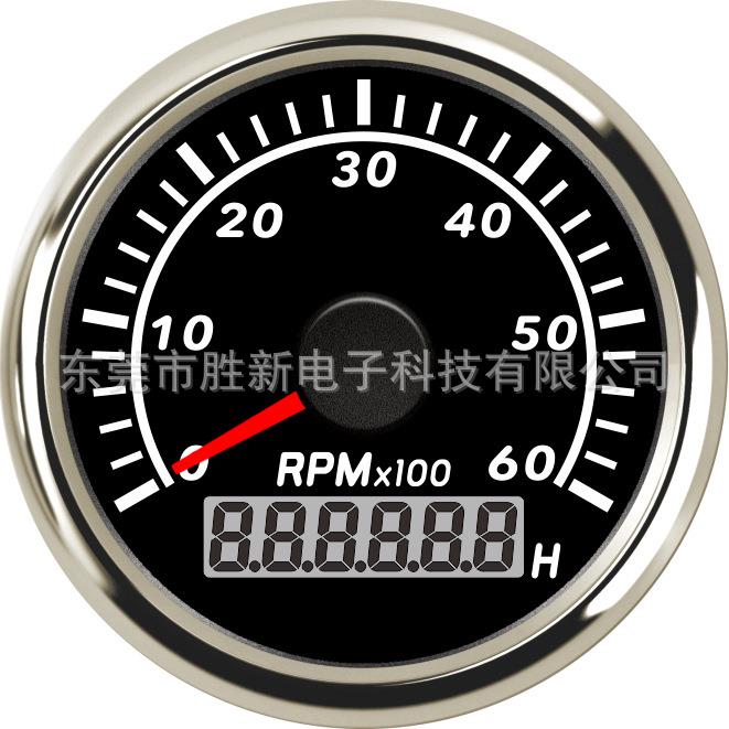 步进电机52mm转速表6000RMB可记录发动机工作时间可调速比1-300