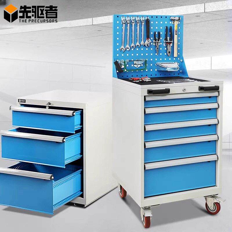 先驱者重型工具箱车间维修工具柜五金工具车可移动多功能工具收纳
