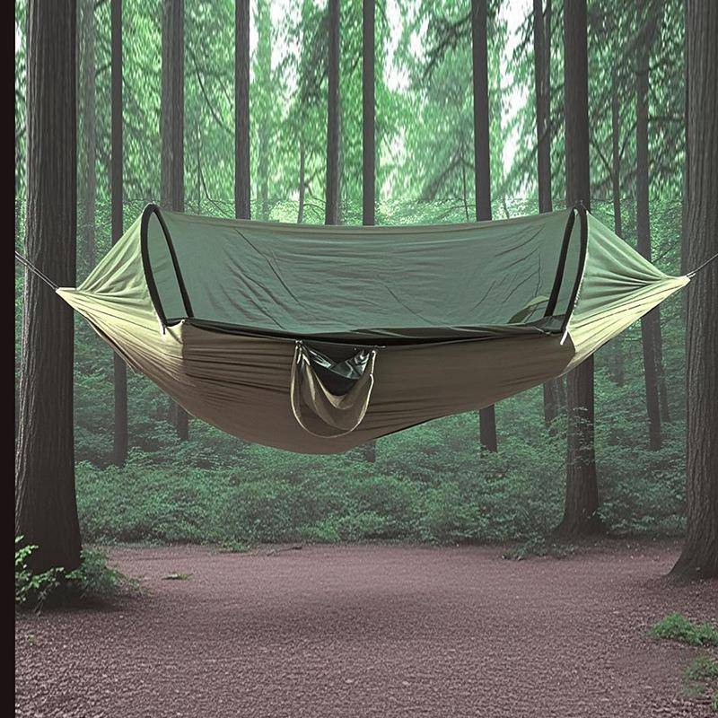 速开撑杆蚊帐吊床户外室内成人速开大人秋千双人野外防蚊虫网红掉