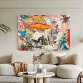 Art 肌理手绘油画 城笙 顺丰Est 艺术装 饰画玄关客厅挂画立体风