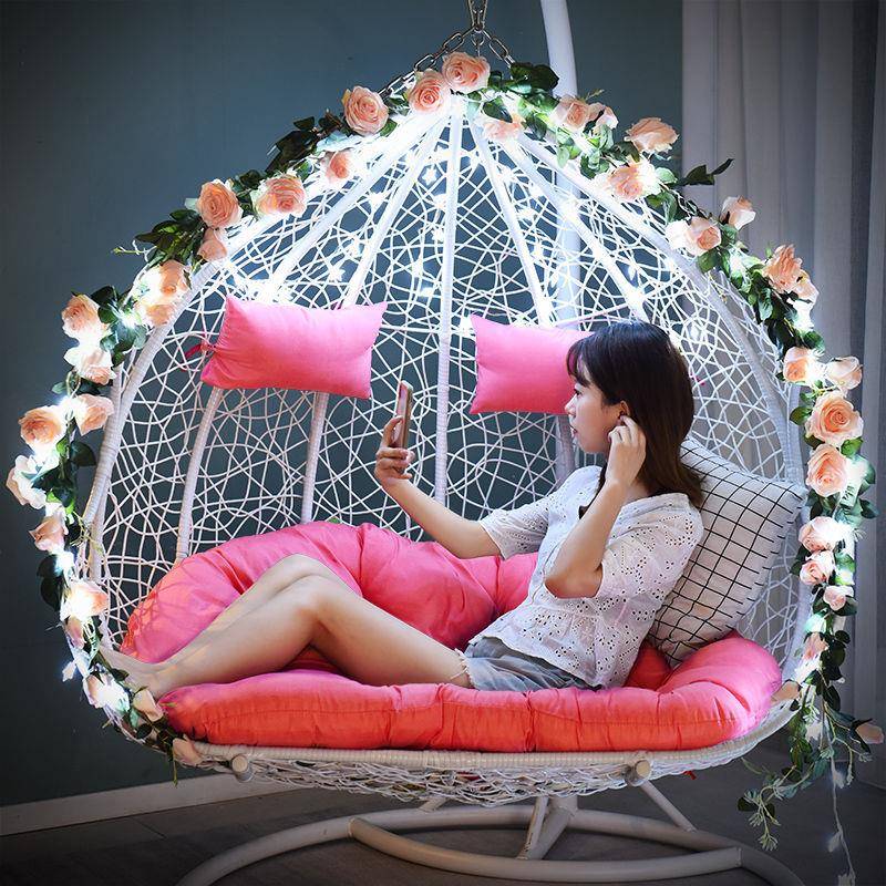 鸟巢吊椅吊篮藤椅家用懒人摇篮椅室内秋千阳台休闲掉椅子双人吊床