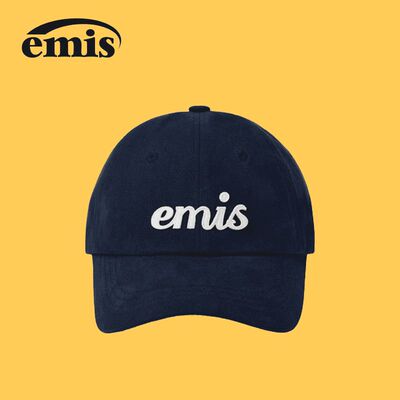 韩国正品emis棒球帽明显同款鸭舌帽弯檐软顶子母潮牌显脸小帽子