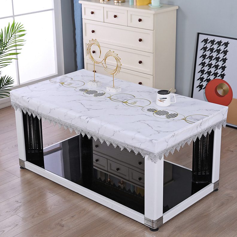 防水免洗取暖桌布烤火桌皮罩防油茶几罩长方形电炉桌罩耐脏餐桌套