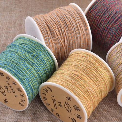 大卷彩色蒙古手搓棉线1.0mm文玩线绳流苏穗子串珠子编织手绳1014