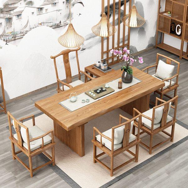 新中式实木茶桌家用客厅原木泡茶桌足浴茶楼接待会客茶桌茶台全套,商业/办公家具,茶台/茶桌,淘宝优惠券,粉丝福利购,淘宝优惠卷